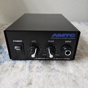 AMTC Model EQ-AMP08W PA Amplifier Equalizer Cont 12W Max